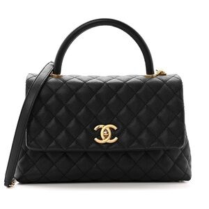 CHANEL
Caviar Quilted Small Coco Handle Flap
Black $6400